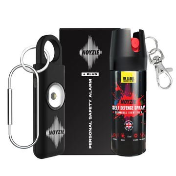 Noyzie Self Defence Spray 15ml with Keychain & Rechargeable Personal Safety Alarm
