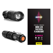 Load image into Gallery viewer, Noyzie Mini Metal Tactical Clip On Pocket Flashlight TWIN PACK
